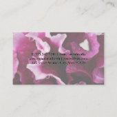 Carte De Visite Fleuriste | Arrière - plan de fleurs (Dos)