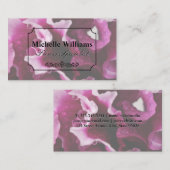 Carte De Visite Fleuriste | Arrière - plan de fleurs (Devant / Derrière)