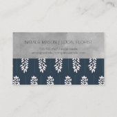 Carte De Visite Fleuriste | Bloc monographique et aquarelle (Dos)