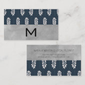 Carte De Visite Fleuriste | Bloc monographique et aquarelle (Devant / Derrière)