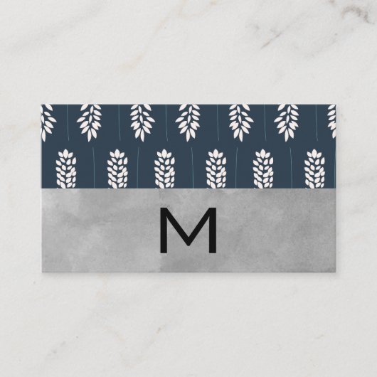 Carte De Visite Fleuriste | Bloc monographique et aquarelle (Devant)