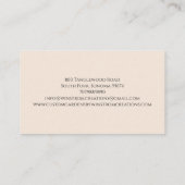Carte De Visite Fleuriste Boho Blush Rose Floral Gold (Dos)