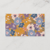 Carte De Visite Fleuriste boho jaune botanique moderne (Dos)