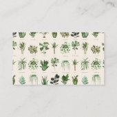 Carte De Visite Fleuriste botanique Plante vert moderne (Dos)
