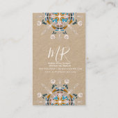 Carte De Visite Fleuriste botanique Yoga Boho Mandala Kraft (Dos)