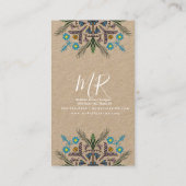 Carte De Visite Fleuriste botanique Yoga Vert Mandala Kraft (Dos)