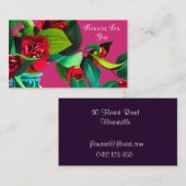 Carte De Visite Fleuriste boutique fleurs pour You Camellia art (Devant / Derrière)