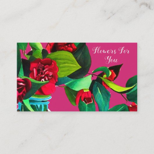 Carte De Visite Fleuriste boutique fleurs pour You Camellia art (Devant)