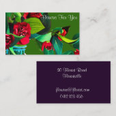 Carte De Visite Fleuriste boutique fleurs pour You Camellia art (Devant / Derrière)