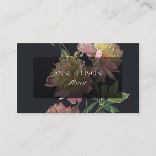 Carte De Visite Fleuriste classique et élégant (Devant)