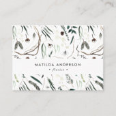 Carte De Visite Fleuriste d'aquarelle Muted élégant (Devant)