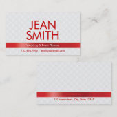 Carte de visite fleuriste de luxe en ruban rouge (Devant / Derrière)