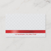 Carte de visite fleuriste de luxe en ruban rouge (Dos)