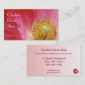 Carte De Visite Fleuriste de pavot (Devant / Derrière)