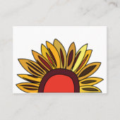 Carte De Visite Fleuriste de tournesol (Devant)
