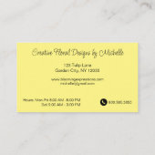 Carte de visite fleuriste des tulipes rouges (Dos)