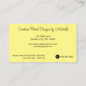 Carte de visite fleuriste des tulipes rouges (Dos)