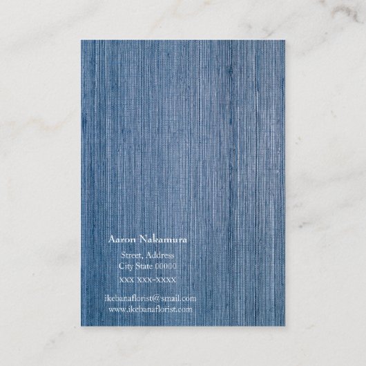 Carte De Visite Fleuriste d'Ikebana (Dos)