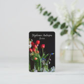 Carte De Visite Fleuriste Élégant (Debout devant)