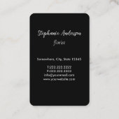 Carte De Visite Fleuriste Élégant (Dos)