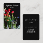 Carte De Visite Fleuriste Élégant (Devant / Derrière)
