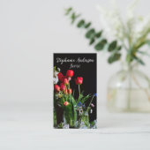 Carte De Visite Fleuriste Élégant (Debout devant)