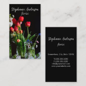 Carte De Visite Fleuriste Élégant (Devant / Derrière)