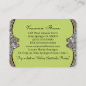 Carte De Visite Fleuriste élégant de professionnel de fleur de (Dos)