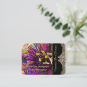 Carte De Visite Fleuriste élégant de professionnel de fleur de (Debout devant)