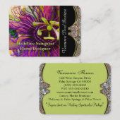 Carte De Visite Fleuriste élégant de professionnel de fleur de (Devant / Derrière)