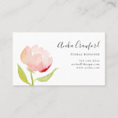 Carte De Visite Fleuriste élégant de verdure (Dos)