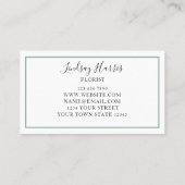 Carte De Visite Fleuriste Eucalyptus (Dos)
