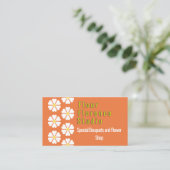 Carte de visite Fleuriste Fleur de Daisy Rétro (Debout devant)