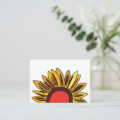 Carte De Visite Fleuriste Fleur de Tournesol (Debout devant)