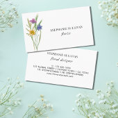 Carte de visite fleuriste fleur sauvage