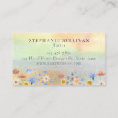 Carte De Visite Fleuriste fleur sauvage Aquarelle (Dos)