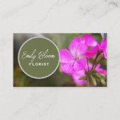 Carte De Visite Fleuriste, Fleurs (Devant)