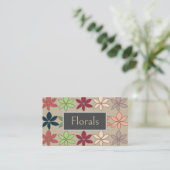 Carte De Visite Fleuriste Floral Coloré (Debout devant)