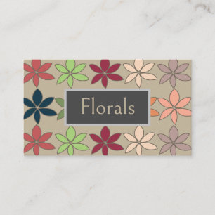 Carte De Visite Fleuriste Floral Coloré