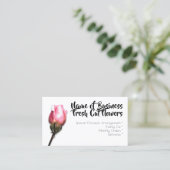 Carte De Visite Fleuriste floral de fleur chic simple de rose de (Debout devant)