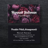 Carte De Visite Fleuriste gothique foncé