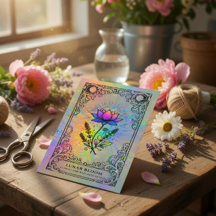 Carte De Visite Fleuriste Lotus Floral Holographique