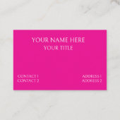 Carte De Visite Fleuriste Mariage rose (Dos)