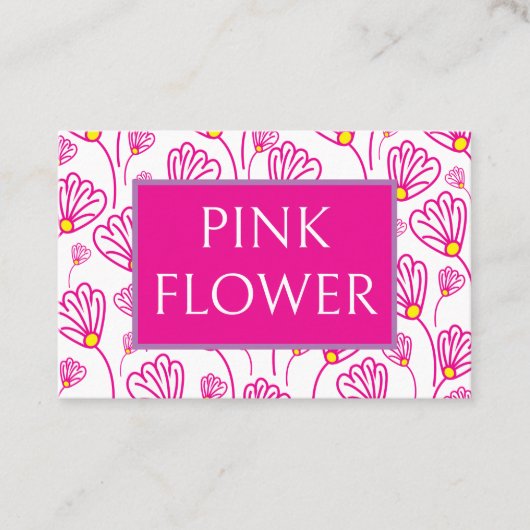 Carte De Visite Fleuriste Mariage rose (Devant)