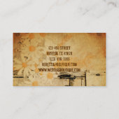 Carte De Visite fleuriste moderne en bois de grange blanc marais (Dos)