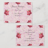 Carte de visite fleuriste rose (Devant / Derrière)