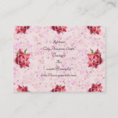 Carte de visite fleuriste rose (Dos)