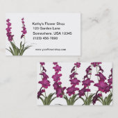 Carte De Visite Fleuriste rose (Devant / Derrière)