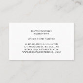 Carte De Visite Fleuriste Rose Gold (Dos)