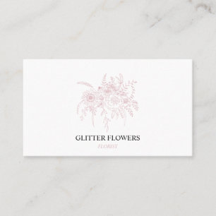 Carte De Visite Fleuriste Rose Gold
